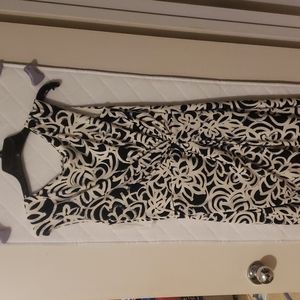 Black and white midi dress